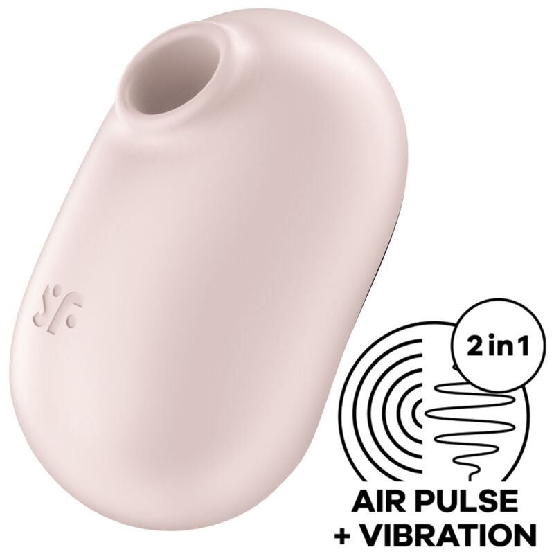 Stimolatore e vibratore Pro To Go 2 di SATISFYER AIR PULSE, dispositivo doppio viola per piacere e stimolazione.