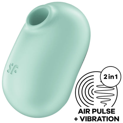 Stimolatore e vibratore doppio Satisfyer Pro to Go 2 in colore viola, con tecnologia Air Pulse, visibile in primo piano.