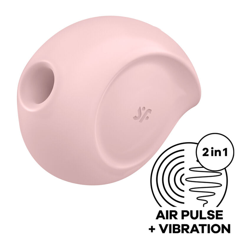 Stimolatore di impulsi d'aria SATISFYER AIR PULSE Sugar Rush e vibratore rosa, dispositivo di piacere per adulti.