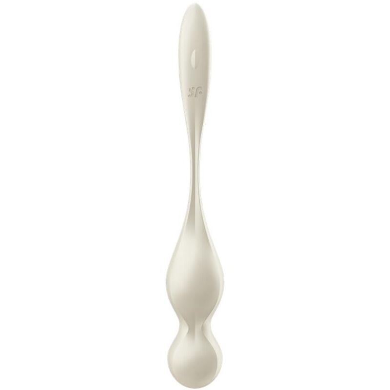 Sfere Kegel vibranti SATISFYER LOVE BIRDS, palline bianche per esercizi di rafforzamento pelvico e piacere.