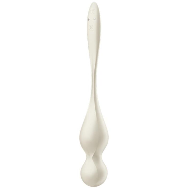 Sfere Kegel vibranti SATISFYER LOVE BIRDS, sfere bianche per esercizi di rafforzamento pelvico con vibrazione.