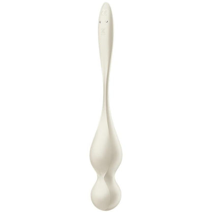 Sfere Kegel vibranti SATISFYER LOVE BIRDS, sfere bianche per esercizi di rafforzamento pelvico con vibrazione.