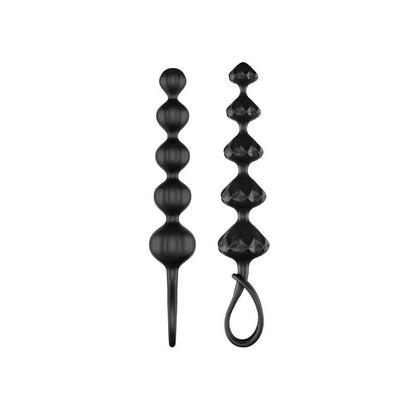 Perline love nere SATISFYER BEADS, sfere di massaggio in silicone con design elegante e compatto per piacere intimo.