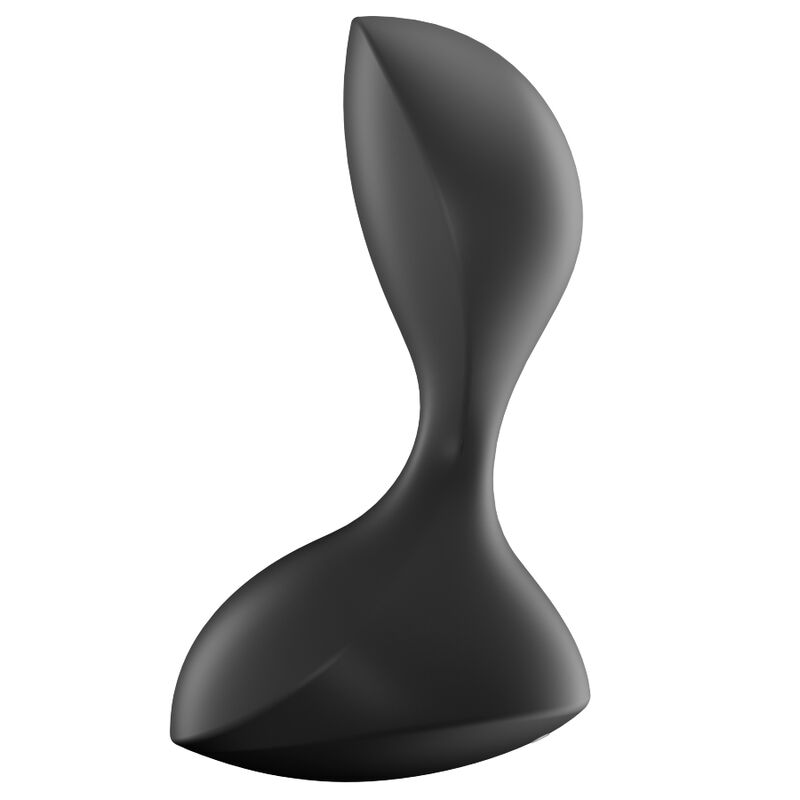 Tappo vibrante Satisfyer Sweet Seal nero, prodotto SATISFYER CONNECT, con design elegante e dettagliate superfici in primo piano.