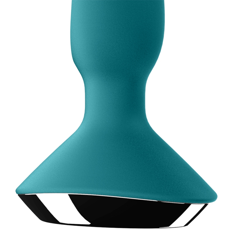 Plug vibratore verde SATISFYER Ilicious 1 SATISFYER CONNECT, design ergonomico e dettagliato con superficie liscia.