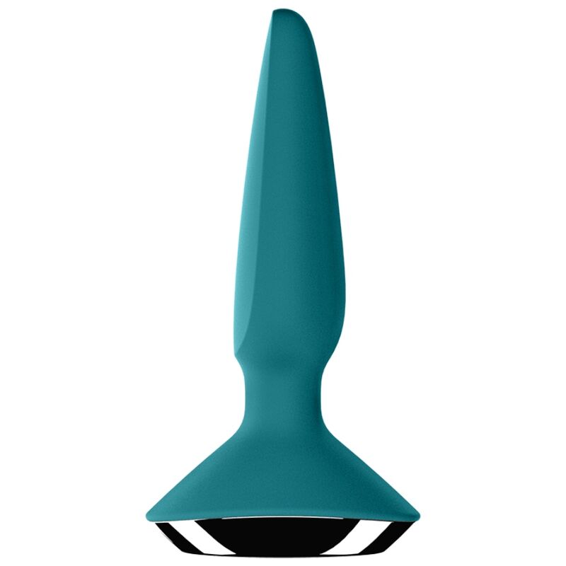 Plug vibratore verde SATISFYER Ilicious 1 con design ergonomico e superficie liscia, ideale per stimolazione.
