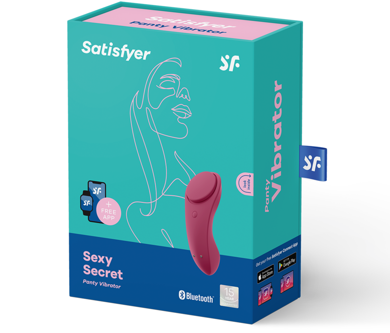 Slip sexy SATISFYER SEXY SECRET PANTY in tessuto nero con dettagli eleganti, perfetta per momenti intimi e sensoriali.