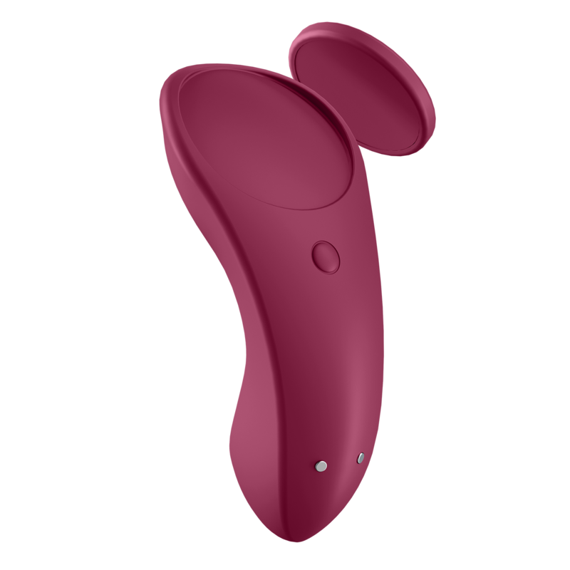 Perizoma sexy SATISFYER SEXY SECRET PANTY della linea SATISFYER CONNECT, in tessuto nero con dettagli eleganti.