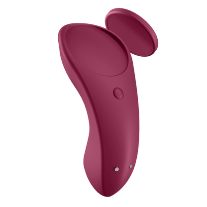 Perizoma sexy SATISFYER SEXY SECRET PANTY della linea SATISFYER CONNECT, in tessuto nero con dettagli eleganti.