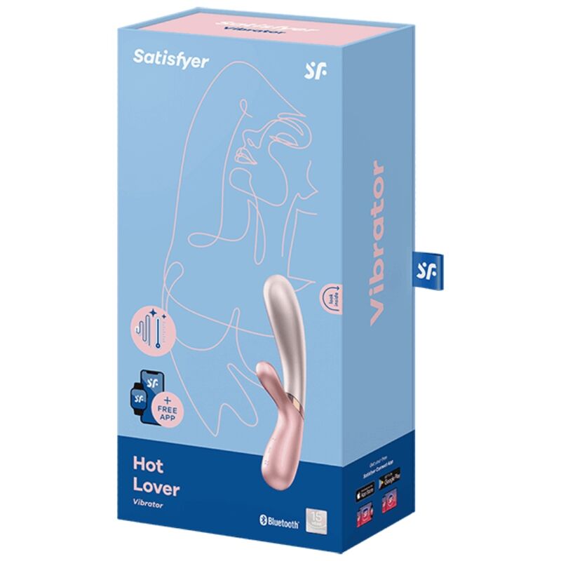 Vibratore Satisfyer Hot Lover rosa e beige, con design ergonomico e funzioni di stimolazione, prodotto dalla marca Satisfyer Connect.