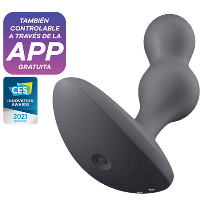 Plug vibrante SATISFYER APP DEEP DIVER grigio, dispositivo di stimolazione intelligente, compatibile con app SATISFYER CONNECT.