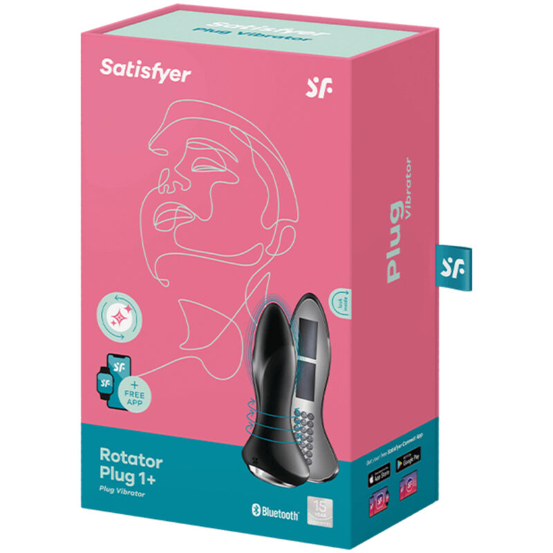 Plug vibrante Satisfyer Rotator Plug 1 rosso con controllo tramite app, prodotto da Satisfyer Connect, per stimolazione intensa