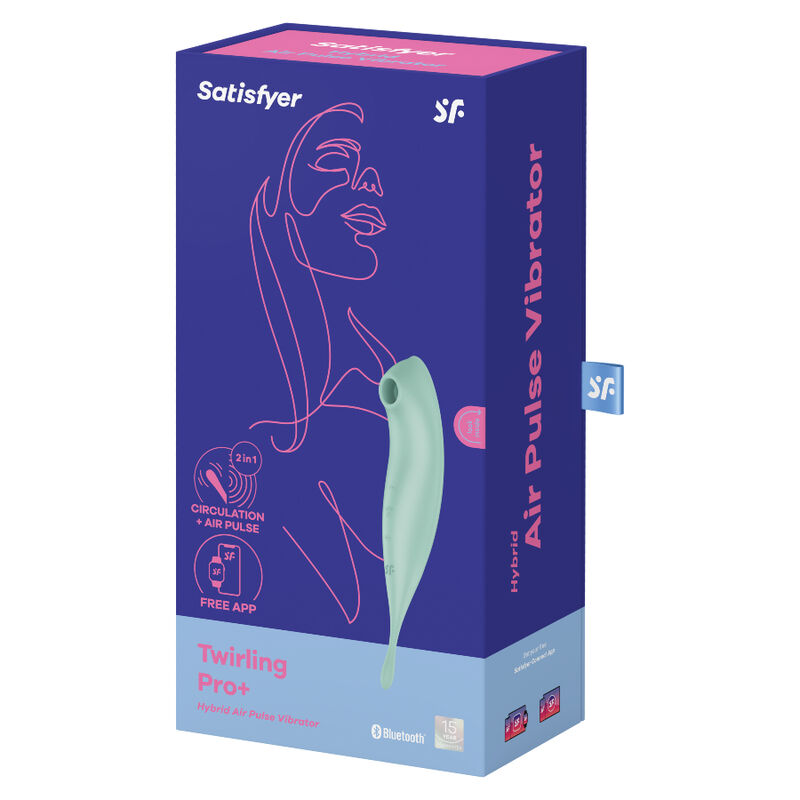 Stimolatore e vibratore Satisfyer Twirling Pro+ rosso di SATISFYER CONNECT, con design elegante e funzionalità avanzate.