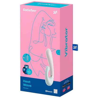 Vibratore Satisfyer Heat Wave rosa della linea Satisfyer Connect, con design ergonomico e funzione riscaldante.