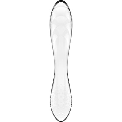 Satisfyer Crystal, cristallo abbagliante trasparente, con superficie lucida e dettagli riflettenti, design elegante e moderno.