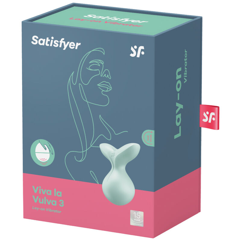 Vibratore Viva la Vulva 3 Lay-On SATISFYER LAYONS di colore viola, con design ergonomico e superficie liscia per stimolazione.