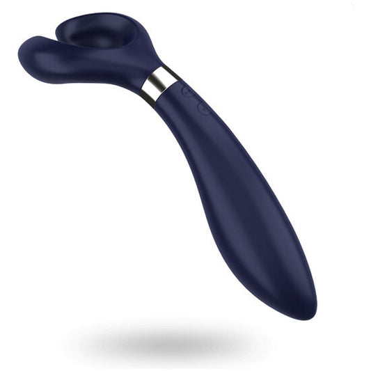 Vibratore multi-uso SATISFYER Divertimento Infinito 3, modello blu, con design ergonomico e funzioni multiple.