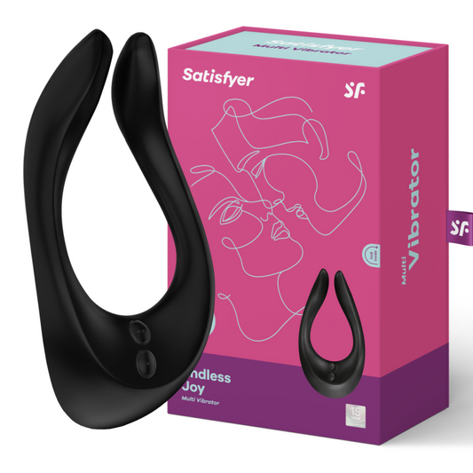 Stimolatore Satisfyer Partner MultiFUn 2 nero, dispositivo multifunzione per piacere e intimità, con design elegante e compatto.