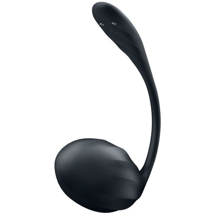 Stimolatore Punto G SATISFYER PARTNER con design a petali rigati, telecomando nero e app gratuita, visibile in immagine.