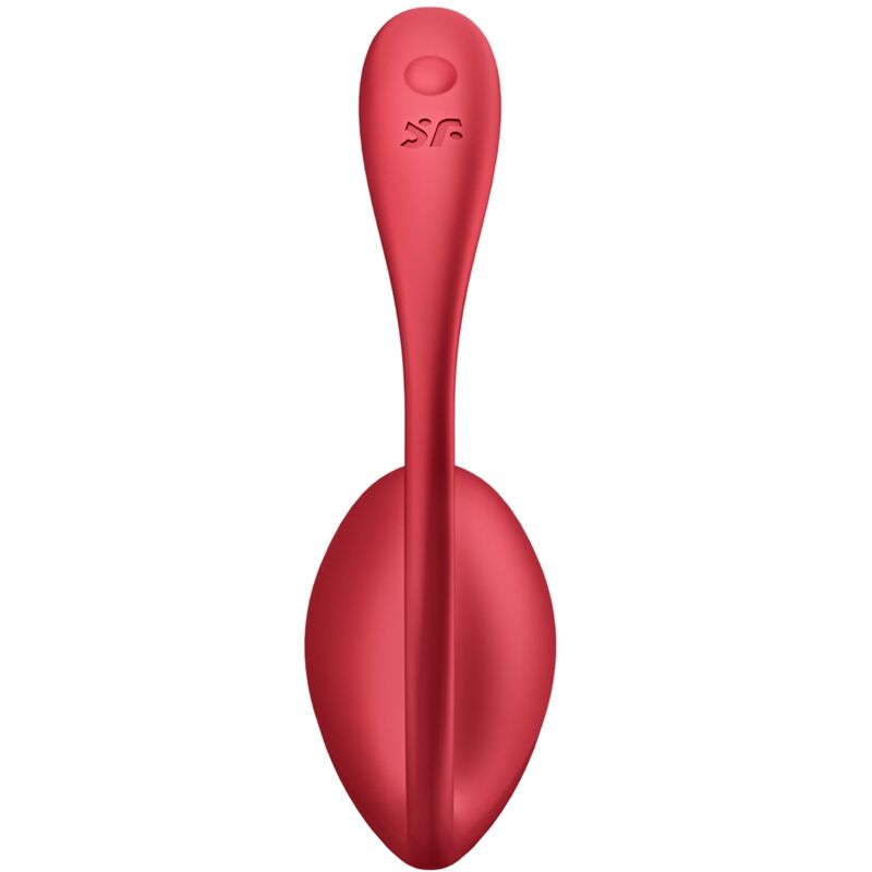 Stimolatore Shiny Petal SATISFYER con telecomando G-Point rosso, design elegante, controllabile via app gratuita, prodotto SATISFYER PARTNER.