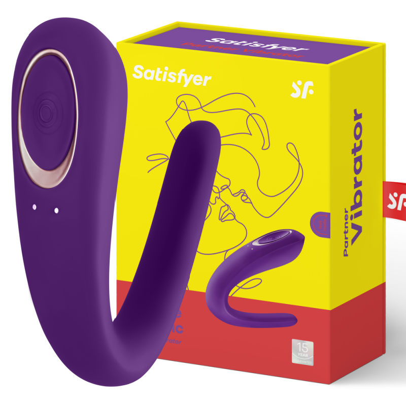 Vibratore giocattolo partner SATISFYER PARTNER, stimolazione duale e design ergonomico per coppie.
