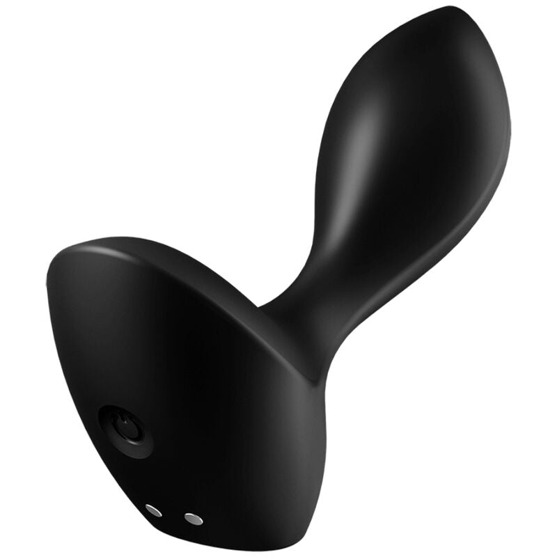 Plug anale SATISFYER SPINA VIBRANTE BACKDOOR LOVER nero, silicone morbido con design ergonomico e dettagli vibranti.