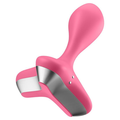 Vibratore rosa Satisfyer Game Changer della marca Satisfyer Plugs, con design ergonomico e dettagli visibili.