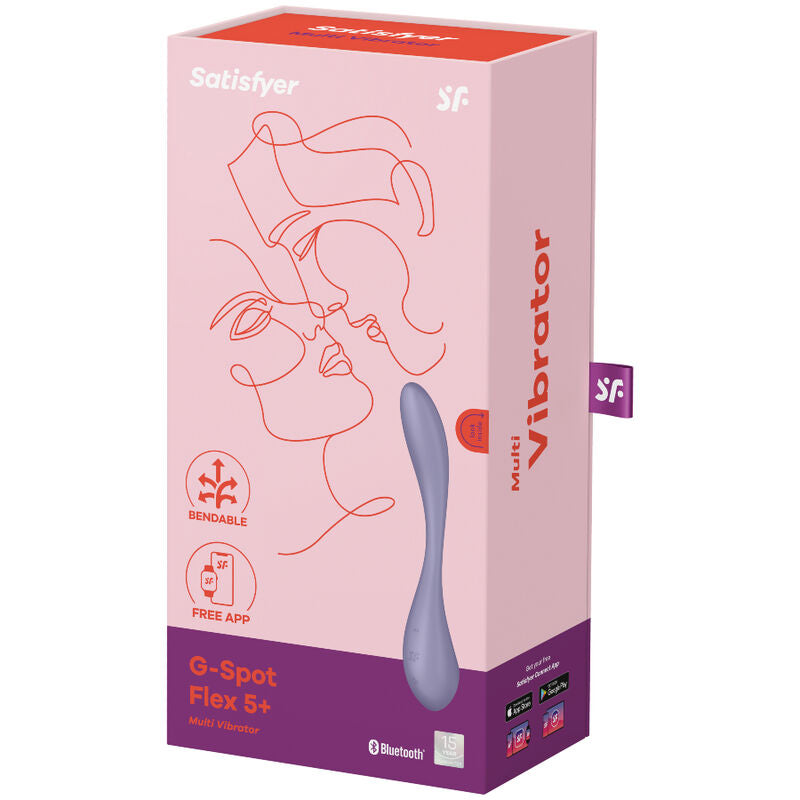 Vibratore G-Spot SATISFYER Multi Vibe Flex 5 blu, design ergonomico e versatile, ideale per stimolazione mirata.