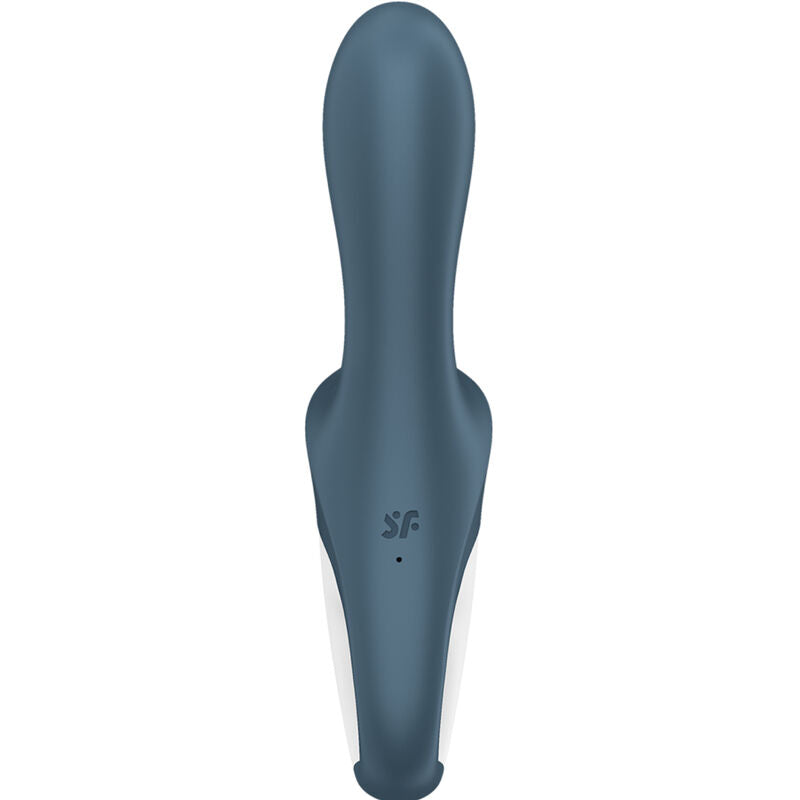 Pompa ad aria Satisfyer Air Pump Booty 2, colore grigio scuro, progettata per il benessere e il piacere intimo.
