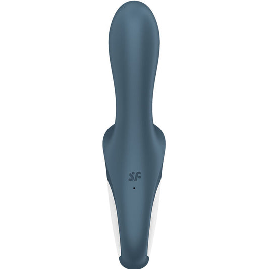 Pompa ad aria Satisfyer Air Pump Booty 2, colore grigio scuro, progettata per il benessere e il piacere intimo.