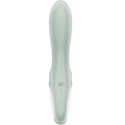 Vibratore anale gonfiabile SATISFYER AIR PUMP BOOTY 3, colore grigio-verde, con telecomando e design ergonomico.