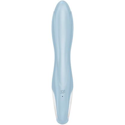Vibratore gonfiabile SATISFYER AIR PUMP BUNNY 1 con coniglio blu, design ergonomico e stimolazione personalizzabile.