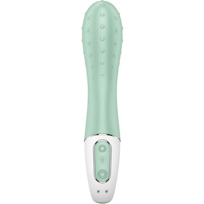 Vibratore Satisfyer Air Pump 3 punti G gonfiabile Menta, design ergonomico e funzionale, ideale per stimolazione mirata.