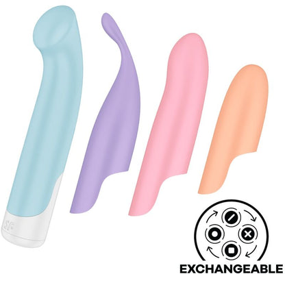 Vibratore Satisfyer G-Spot Wave 4 in grigio scuro con 12 programmi di vibrazione, design ergonomico e stimolante.