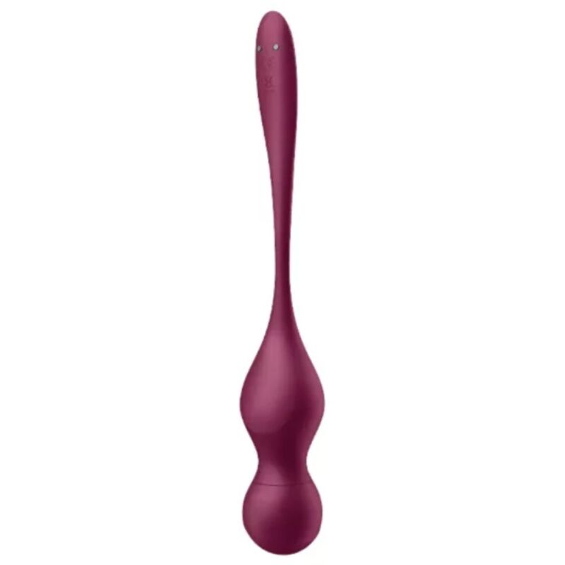 Vibratore Satisfyer Love Birds Vary SFere vibranti rosso con app gratuita, design elegante e dettagli realistici.
