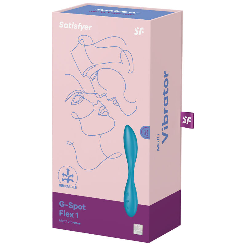 Vibratore G-Spot SATISFYER Multi Vibration, colore blu, con design flessibile e ergonomico, ideale per stimolazione intensa.