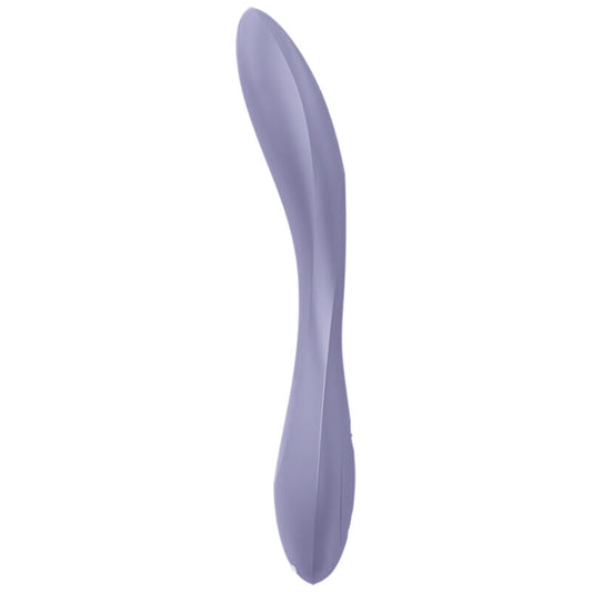 Vibratore G-Spot Satisfyer Multi Vibratore Flex 2 viola, design ergonomico e flessibile per stimolazione interna ed esterna.