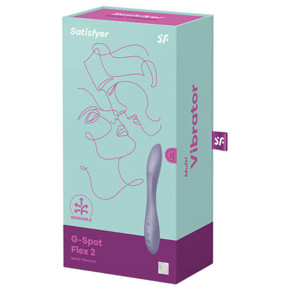Vibratore G-Spot Satisfyer Multi Vibratore Flex 2 viola, dispositivo con design ergonomico e funzioni di stimolazione versatile.