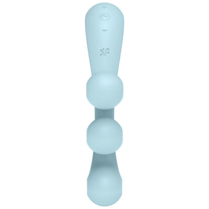 Vibratore multi-ball SATISFYER TRI BALL 2 blu con design ergonomico e superfici lisce, ideale per stimolazione intensa.