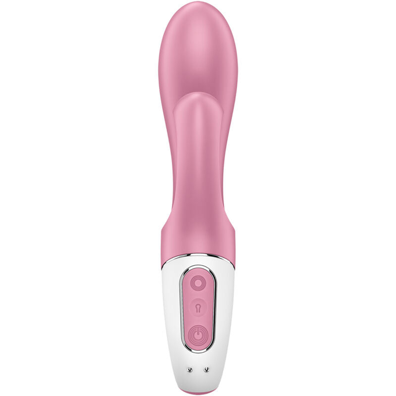 Pompa ad aria rosa SATISFYER Bunny 2, vibratore con design compatto e dettagli morbidi, visibile in primo piano.