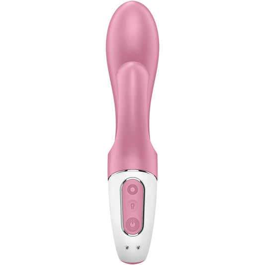 Pompa ad aria rosa SATISFYER Bunny 2, vibratore con design compatto e dettagli morbidi, visibile in primo piano.