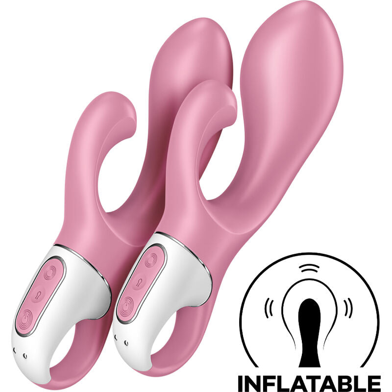 Pompa ad aria Satisfyer Bunny 2 rosa, dispositivo di piacere con design elegante e funzionale, per uso personale.