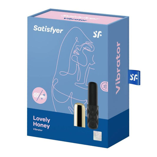 Vibratore SATISFYER Scintillante Darling Dorado con superficie brillante e dettagli eleganti, progettato per stimolazione e piacere.