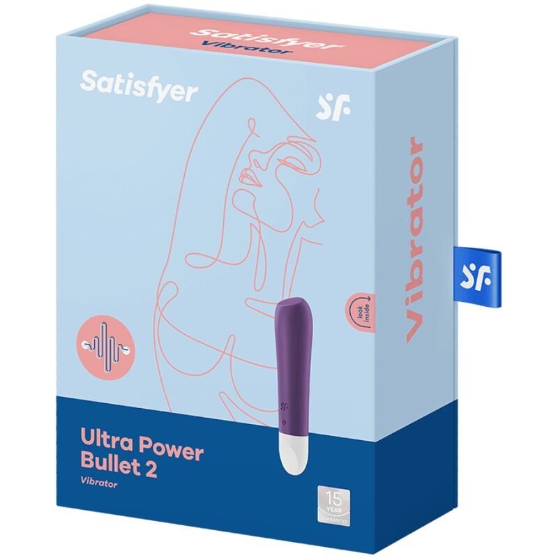 Bullet vibratore SATISFYER Ultra Power Bullet 2 viola con superficie liscia e compatta, ideale per stimolazione mirata.