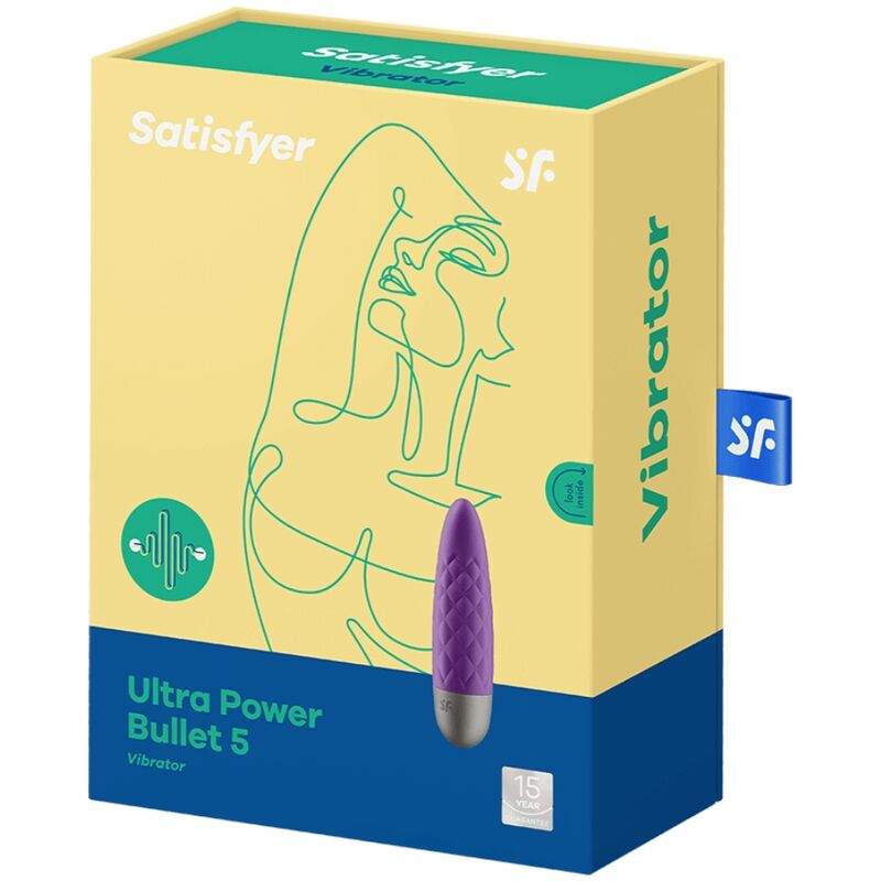 Piccolo vibratore SATISFYER Ultra Power Bullet 5 in colore viola, compatto e potente, con superficie liscia e design ergonomico.