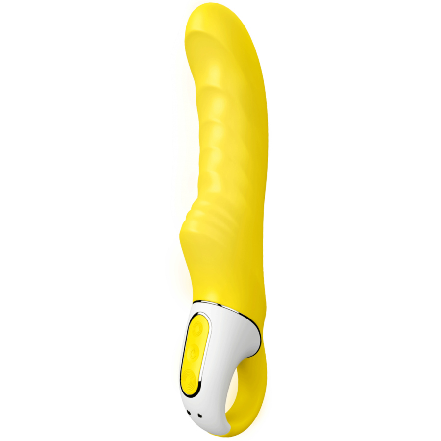 Vibratore SATISFYER VIBE YUMMY SUNSHINE con design colorato e morbido, ideale per stimolazione e piacere personale.
