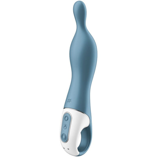 Vibratore SATISFYER Amazing 1 in colore blu, con design compatto e versatile, ideale per stimolazione personale.