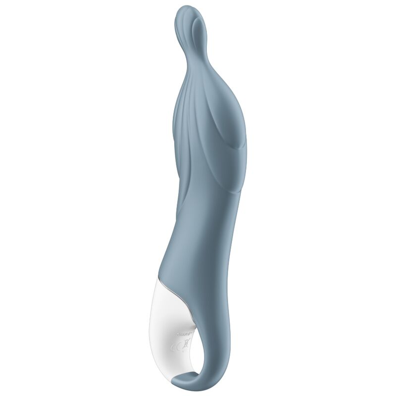 Vibratore Satisfyer Amazing 2 in colore grigio con due punti di stimolazione, design ergonomico e materiali morbidi.