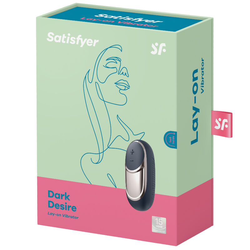 Vibratore SATISFYER Dark Desire Layon in silicone nero, con design ergonomico e superficie liscia per stimolazione.