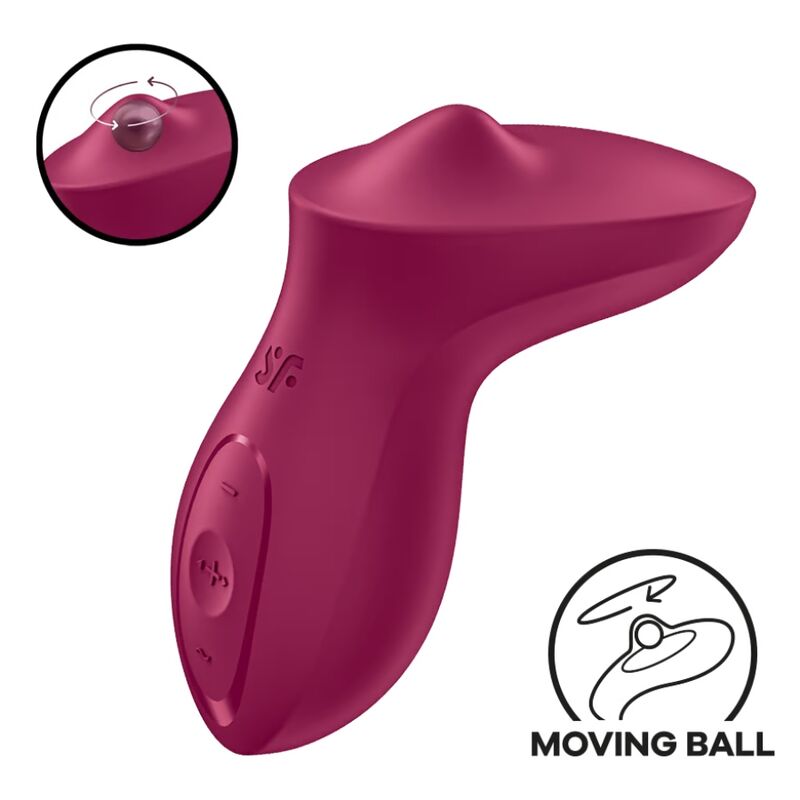 Vibratore eccitante da appoggio clitoride SATISFYER, colore fucsia, con design ergonomico e superficie liscia.